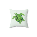 Simple Green Sea Turtle Faux Suede Pillow - 4 sizes