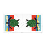 Mod Art Sea Turtle Beach Towel