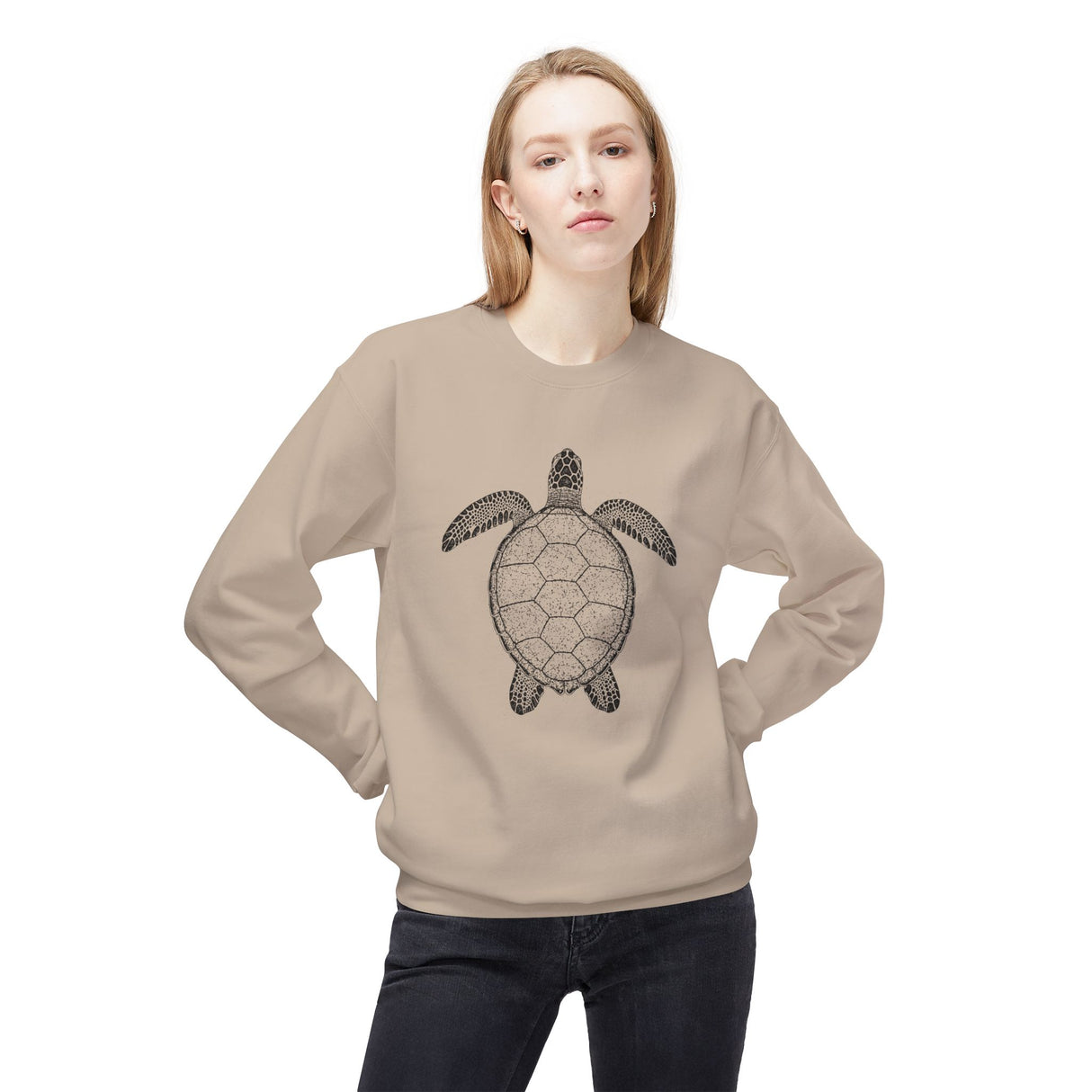 Black Intricate Sea Turtle Sweatshirt - 7 colors
