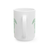 Tropical Green Sea Turtle Design Mug