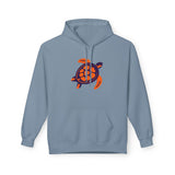 Orange and Purple Mod Art Sea Turtle Hoodie - 8 Colors