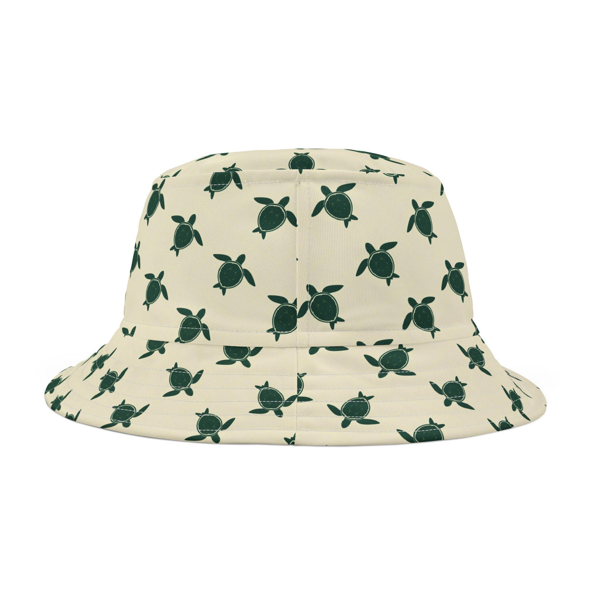 Off White Sea Turtle Pattern Bucket Hat, Summer Accessory, Beachwear, Gift for Ocean Lovers - Large Sizes Available