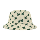 Off White Sea Turtle Pattern Bucket Hat, Summer Accessory, Beachwear, Gift for Ocean Lovers - Large Sizes Available