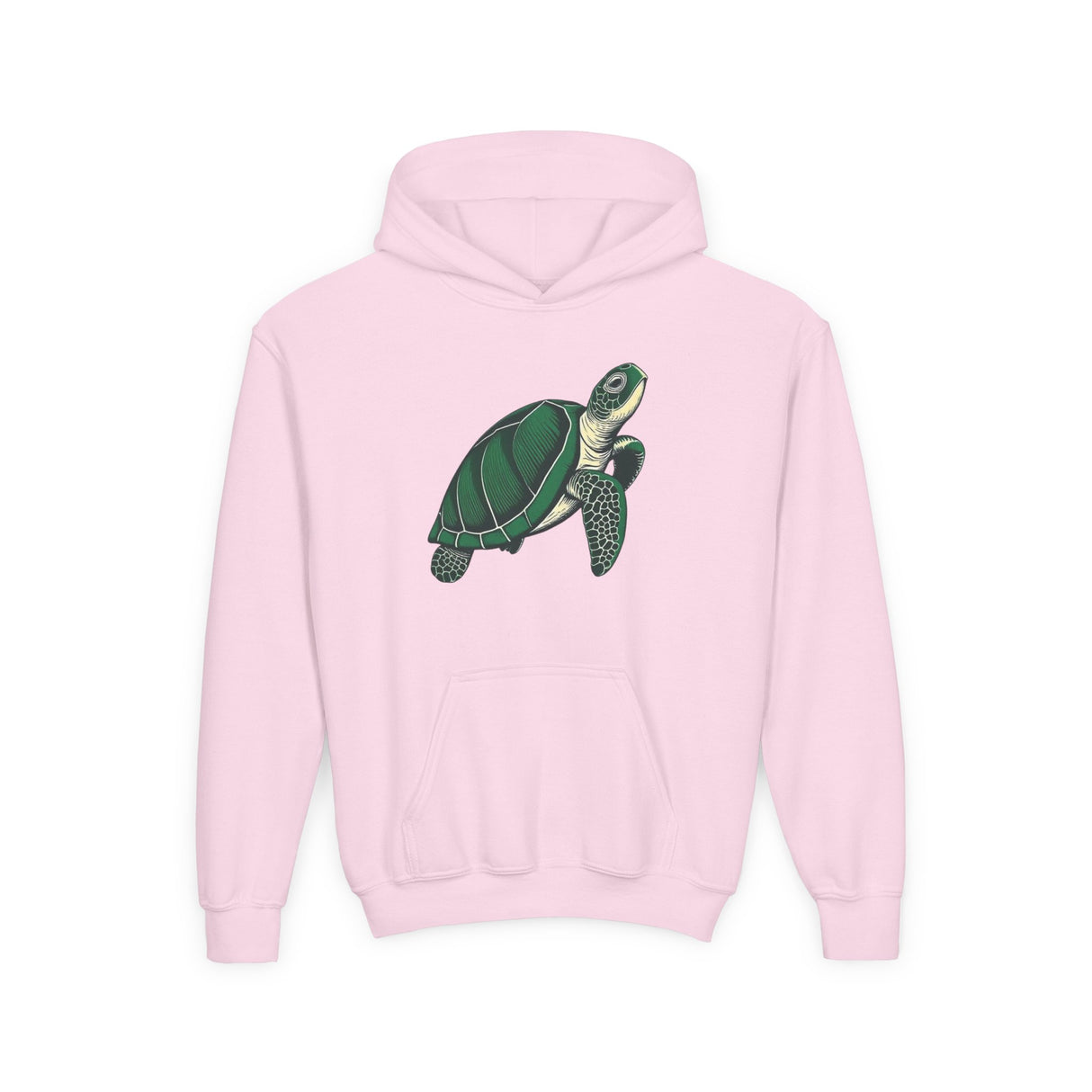 Kids Green Sea Turtle Illustration Hoodie - 5 Colors