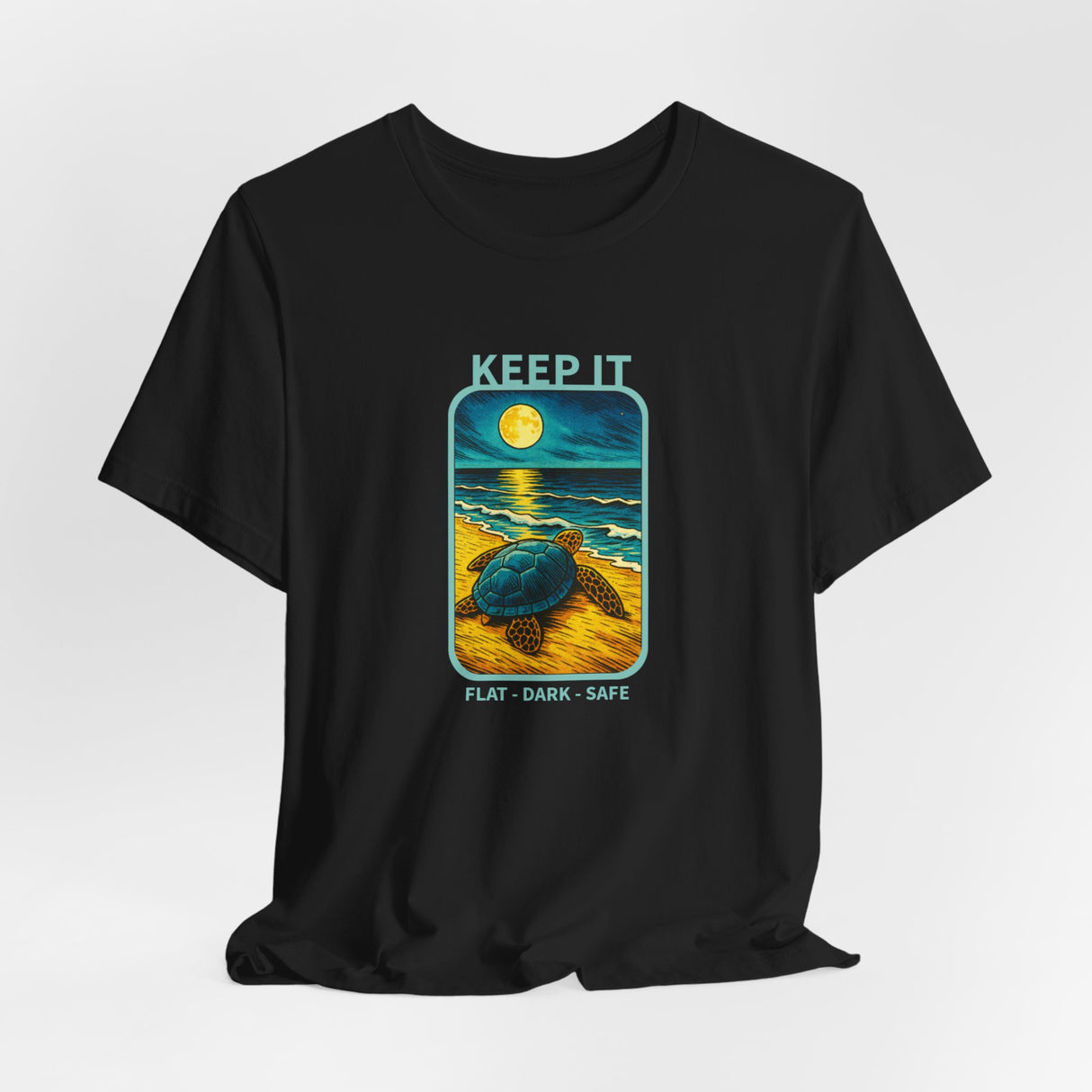 Keep it Dark Flat Safe Sea Turtle Illustration Tee - 4 colors
