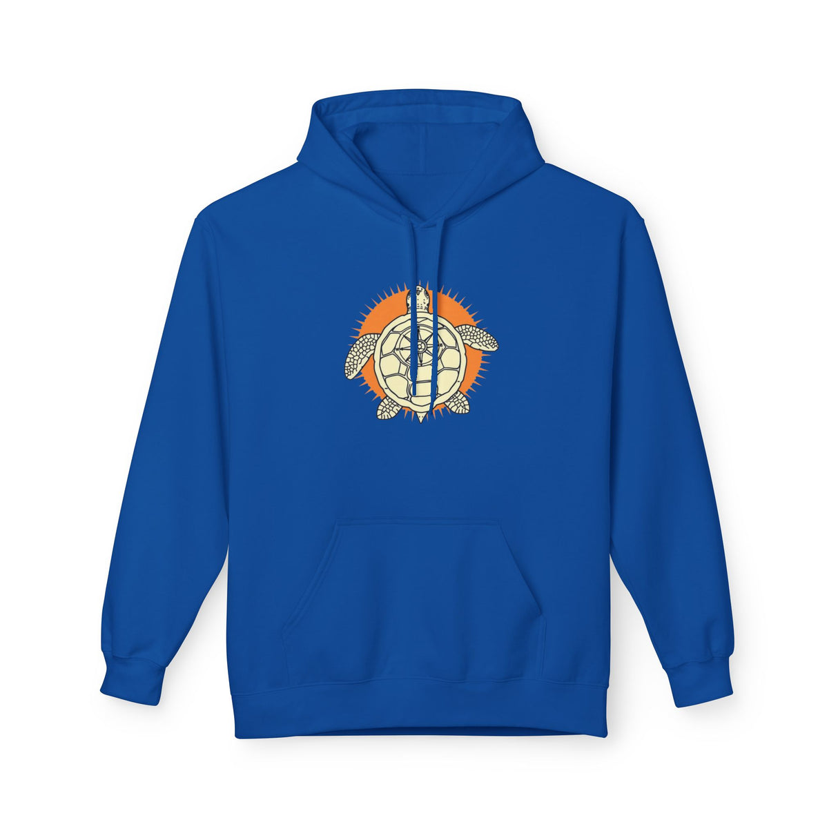 White and Orange Comic Book Art Sea Turtle Hoodie - 5 Colors