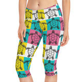 Vibrant Mod Sea Turtle Capri Leggings