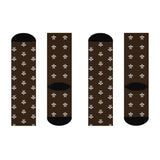 Dark Brown Sea Turtle Cushioned Crew Socks