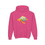 Youth Orange and Teal Sea Turtle Hoodie - 6 Colors