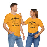 Don't Mess With Sea Turtles Black Ink Graphic Tee - 4 Colors
