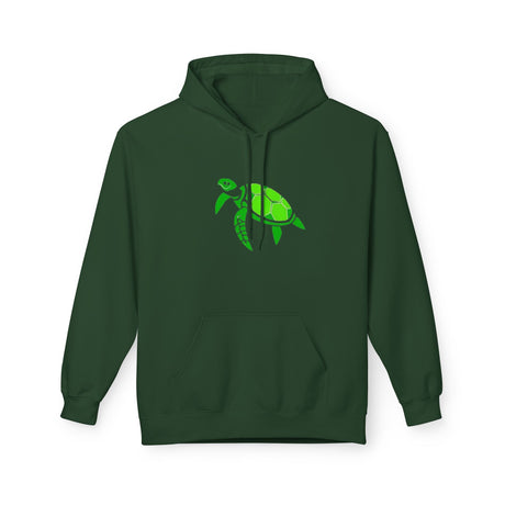 Bright Green Color Block Sea Turtle Hoodie - Comfy Sweatshirt - 4 Colors