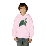 Kids Green Sea Turtle Illustration Hoodie - 5 Colors