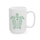 Tropical Green Sea Turtle Design Mug