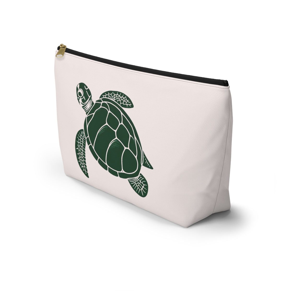 Pink and Green Sea Turtle Print Accessory Pouch