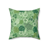 Dark Green Tiki Art Sea Turtle Faux Suede Pillow - 4 sizes