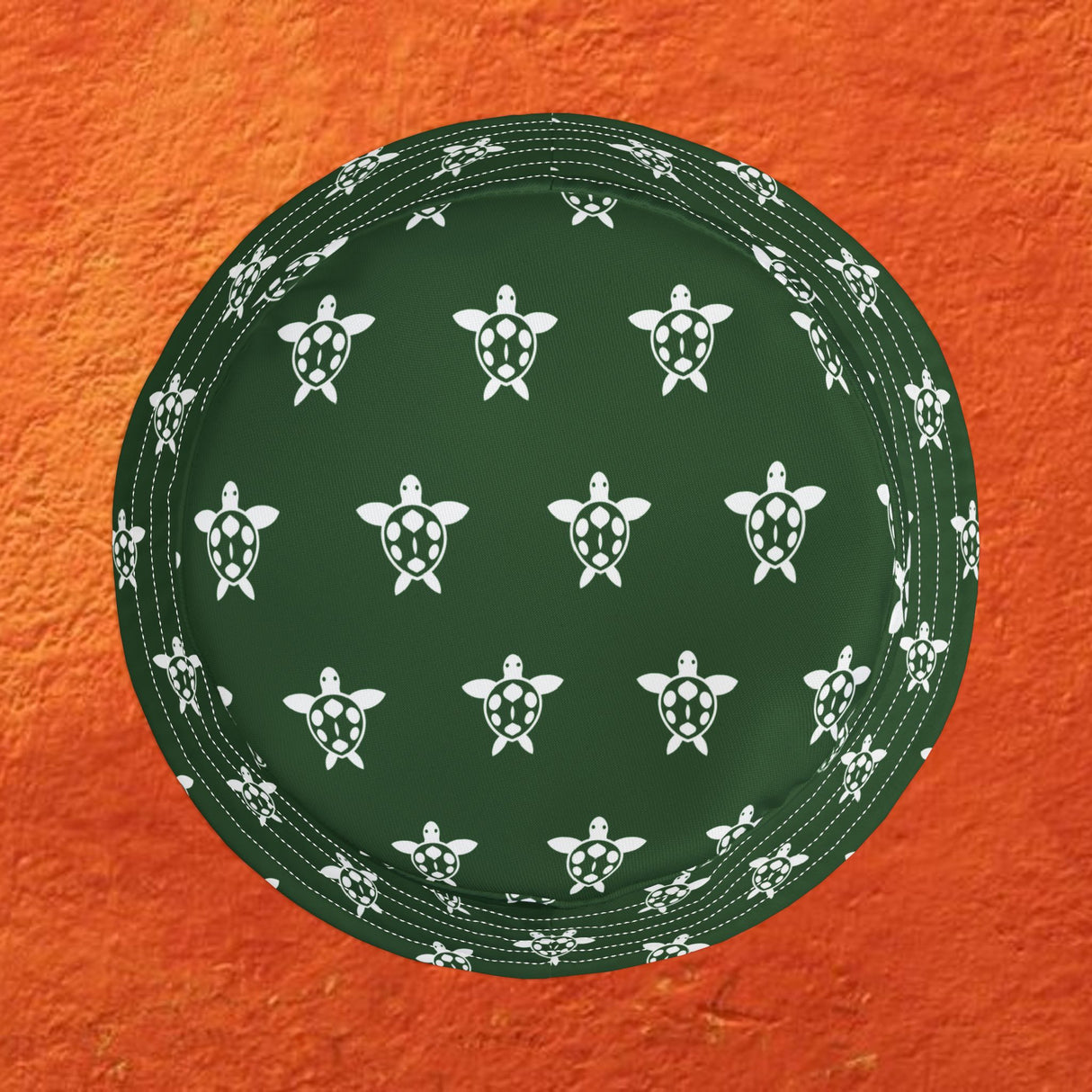 Green and White Print Sea Turtle Pattern Bucket Hats - Large Sizes Available