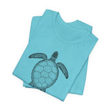 Intricate Black Ink Sea Turtle Graphic Tee - 7 Colors