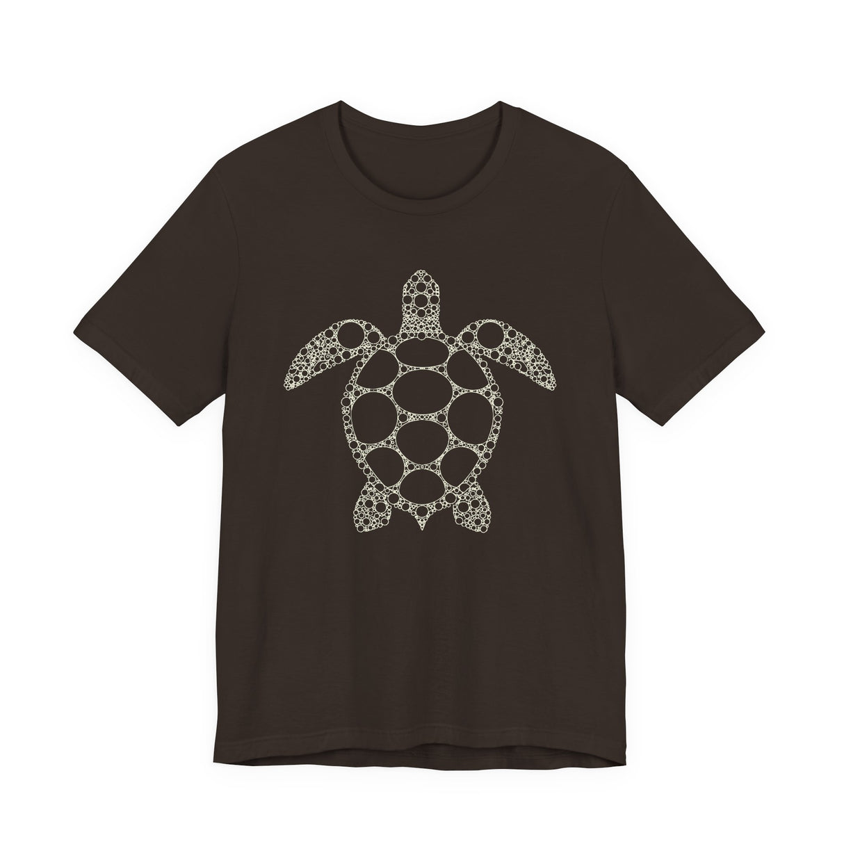 Sea Turtle Detailed Circle Graphic Tee White Ink - 6 Colors
