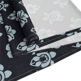 Dark Blue Sea Turtle and Floral Print Table Runner