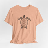 Intricate Black Ink Sea Turtle Graphic Tee - 7 Colors
