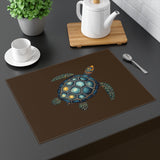 Dark Brown and Blue Sea Turtle Placemat