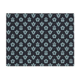 Dark Blue Sea Turtle and Floral Pattern Placemat