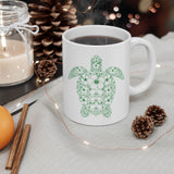 Tropical Green Sea Turtle Design Mug