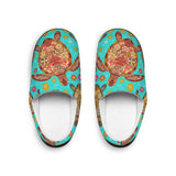 Vibrant Womens Tropical Print Sea Turtle Print Indoor Slippers