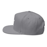 White Sea Turtle Embroidered Flat Bill Cap