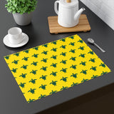 Bright Yellow Sea Turtle Pattern Placemat