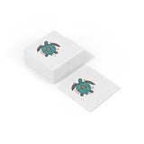 Blue Boho Tropical SeaTurtle-Themed Cocktail Napkins
