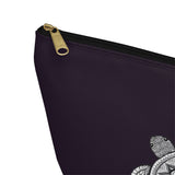 Dark Purple Mandala Sea Turtle Print Accessory Pouch
