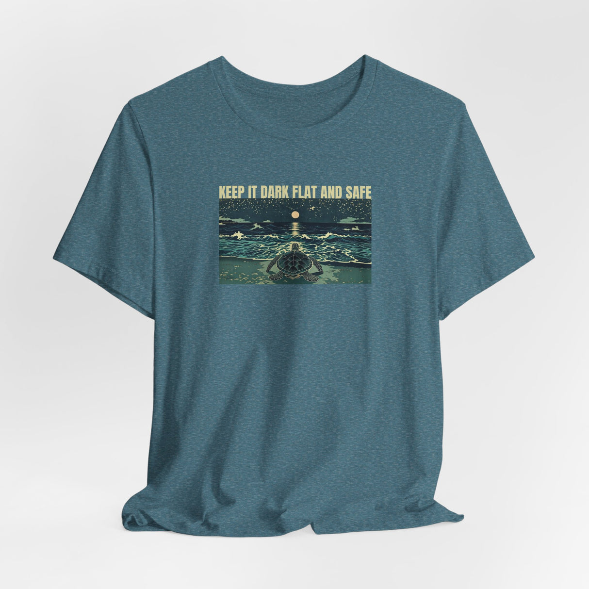 Keep It Dark Flat Safe Ink Art Sea Turtle Tee - 5 Colors Dark