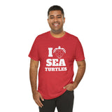 I Heart Sea Turtles White Ink Graphic Tee - 7 Colors