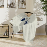 Blue Sea Turtle-Themed Velveteen Microfiber Blanket - 3 Sizes