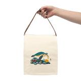 Colorful Sea Turtle Lunch Bag - Reusable Canvas Lunch Bag