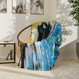 Headin Out To Sea Turtle -Themed Velveteen Microfiber Blanket - 3 Sizes