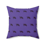 Purple Momchrome Sea Turtle Pillow, Faux Suede Pillow - 4 sizes