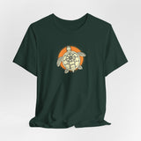 Orange and White Compass Sea Turtle Illustration Tee - 6 colors