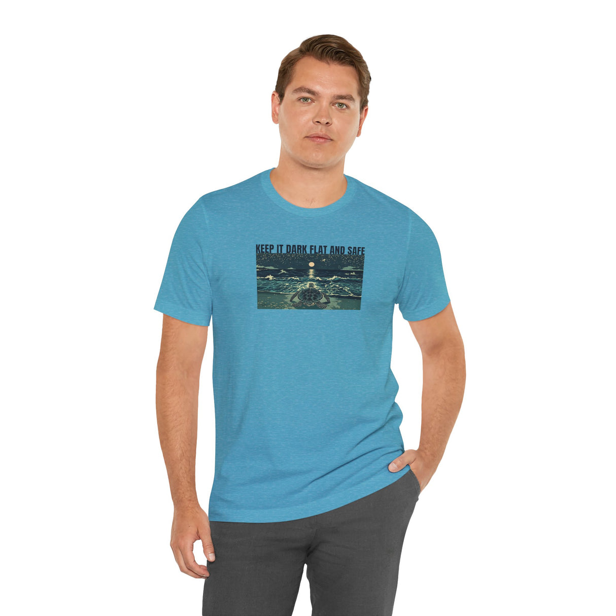 Keep It Dark Flat Safe Ink Art Sea Turtle Tee - 6 Colors Light