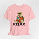 Relax Sea Turtle Cartoon Tee Unisex Jersey Short Sleeve Tee - 5 Colors
