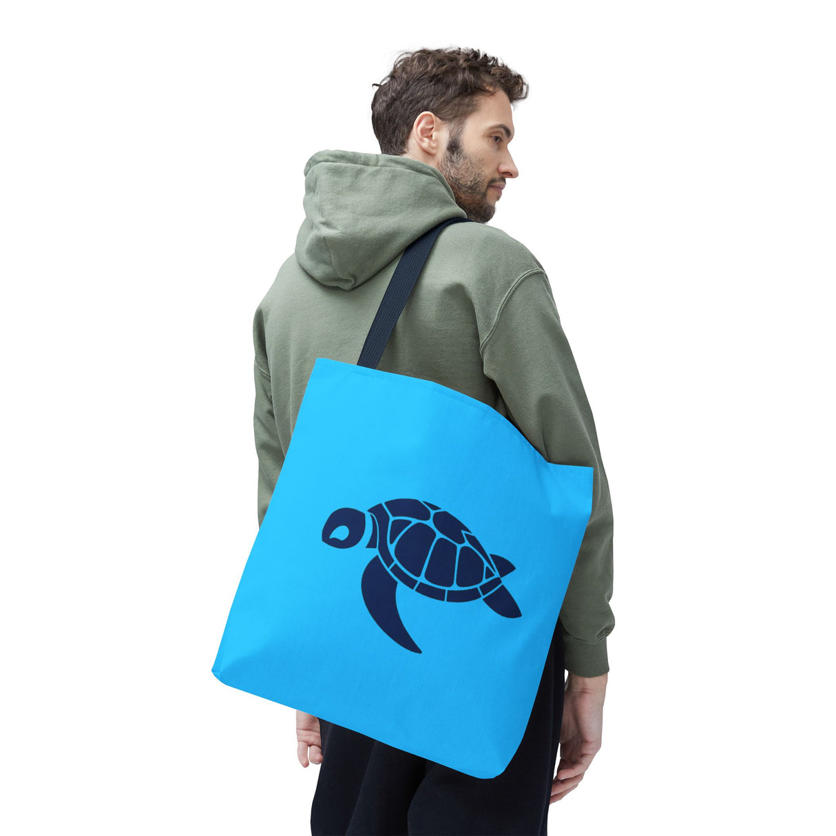 Blue Sea Turtle Icon Tote Bag - 3 sizes