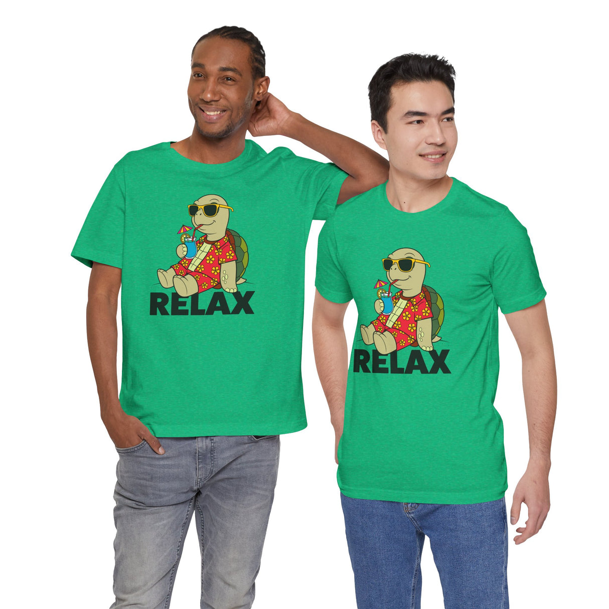 Relax Sea Turtle Cartoon Tee Unisex Jersey Short Sleeve Tee - 5 Colors