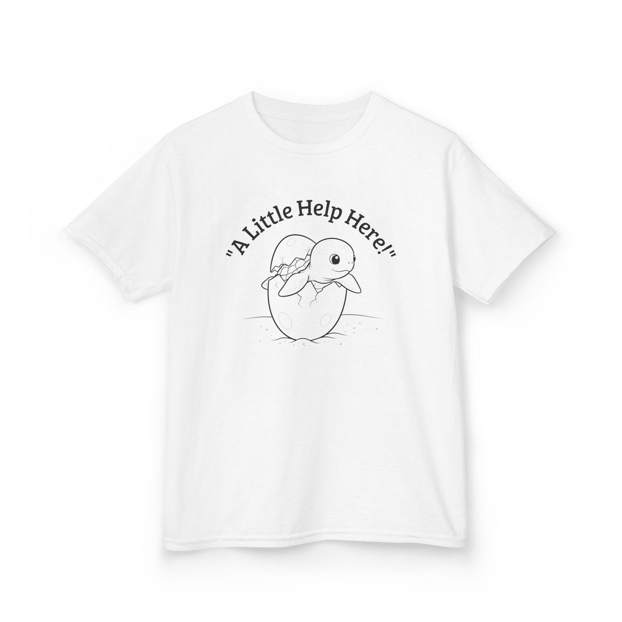 Kids Cute Baby Sea Turtle Hatching Cartoon Tee, Kids T-Shirt, Sea Turtle Apparel, Animal Lover Shirt, Children's Clothing