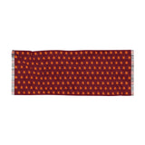 Burgundy and Orange Sea Turtles Light Scarf