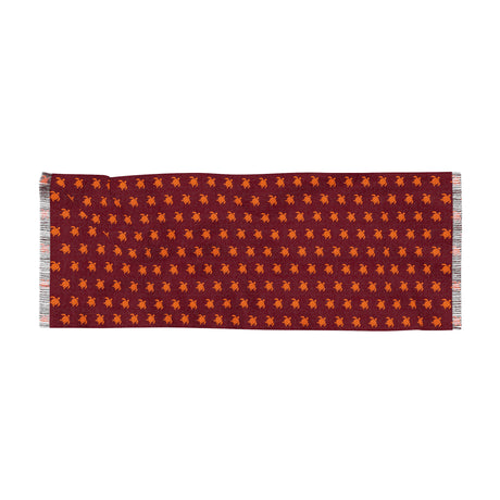 Burgundy and Orange Sea Turtles Light Scarf