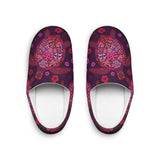 Womens Purple Tropical Sea Turtle Print Indoor Slippers