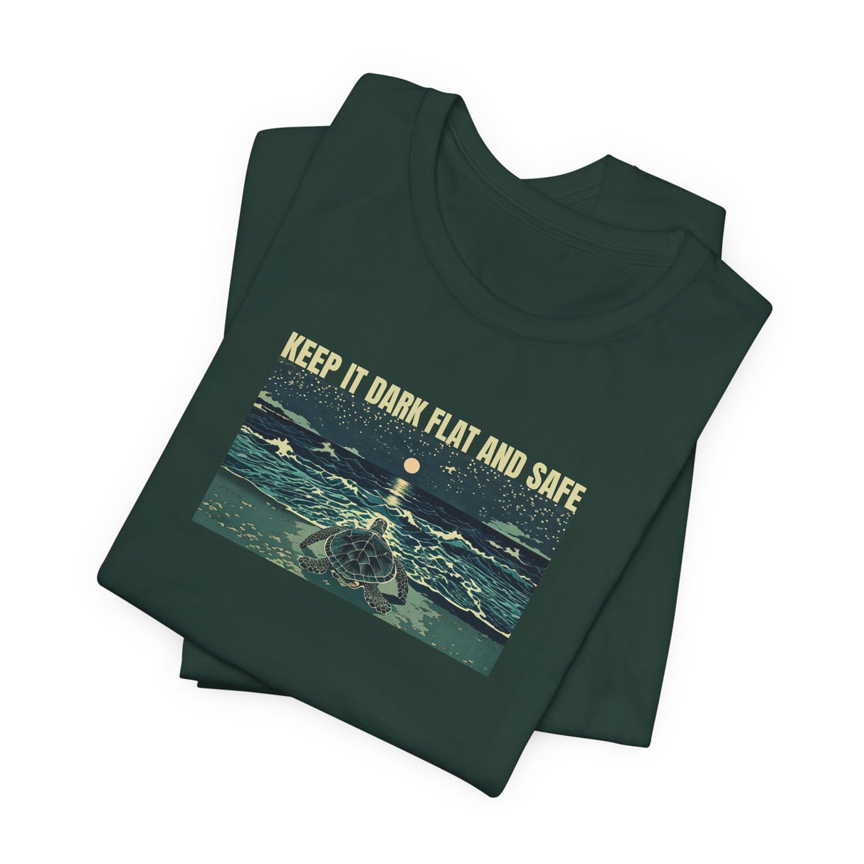 Keep It Dark Flat Safe Ink Art Sea Turtle Tee - 5 Colors Dark