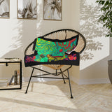 Colorful Sea Turtle Near Atlantis -Themed Velveteen Microfiber Blanket - 3 Sizes