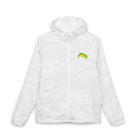 Colorful Halftone Sea Turtle Icon Unisex Full-Zip Windbreaker Jacket - 3 colors
